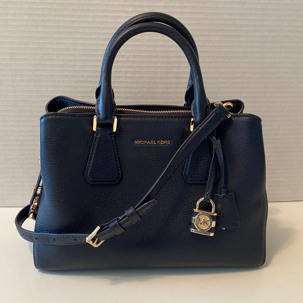 Michael Kors Satchel Handbag, Navy, Medium Size